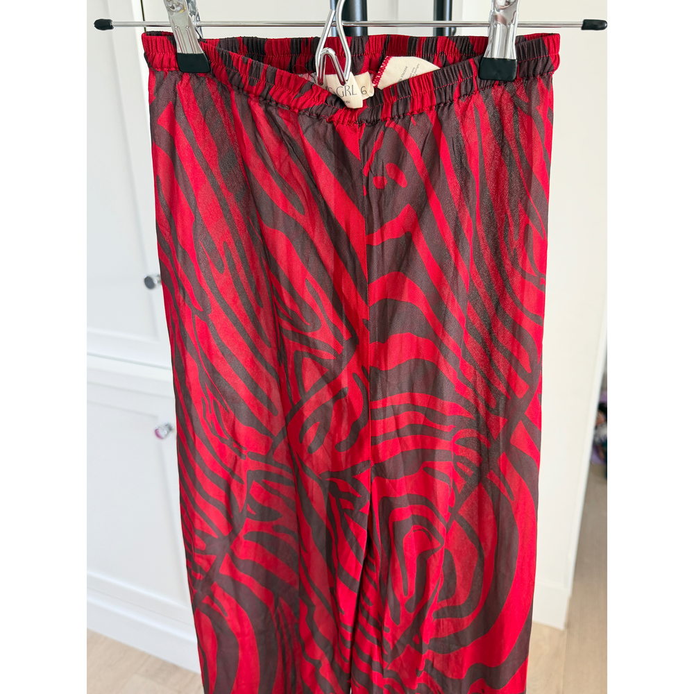 VRG GRL Red Zebra Print Pants - Picture 2 of 4